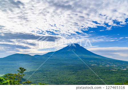 山梨縣百座名山之一的龍岳，可欣賞富士山的壯麗景色和清新的綠色植物 127465316