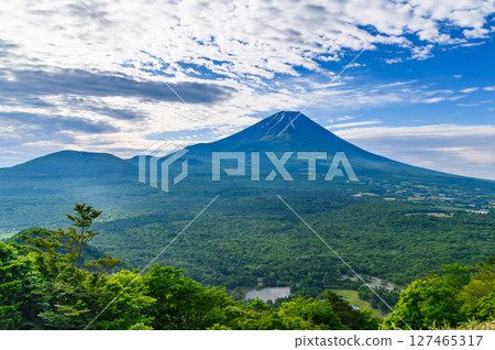 山梨縣百座名山之一的龍岳，可欣賞富士山的壯麗景色和清新的綠色植物 127465317