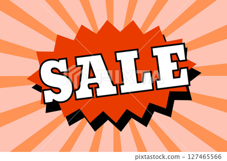 A sale announcement illustration with the word SALE prominently displayed 127465566