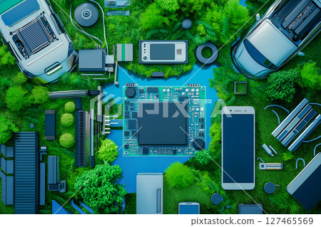 未來基於半導體的城市:科技與永續社會的融合 未來基於半導體的城市:科技與永續社會的融合 127465569