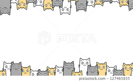 Cute cat frame 127465835
