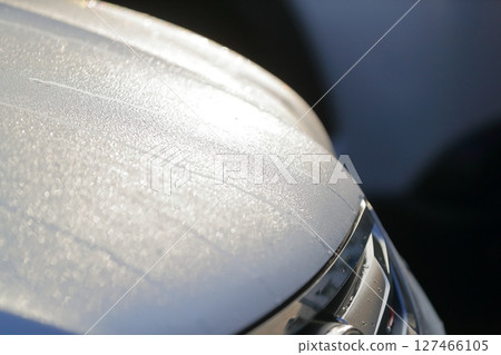 引擎蓋上的晨露 127466105