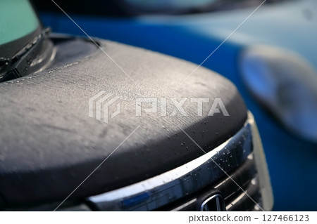 引擎蓋上的晨露 127466123