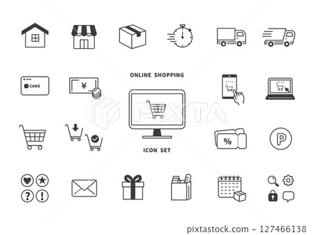 網上商店圖示樣式插圖 127466138