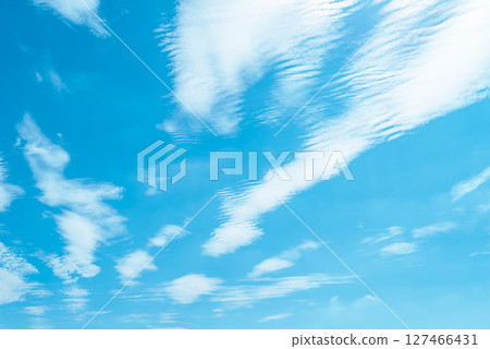 藍天中散落的波浪雲 c-4 淺色 127466431