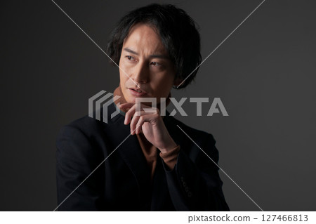 Portrait of a man in a jacket Portrait of a man in a jacket 127466813