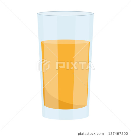 Glass full of orange juice. Vector 127467200