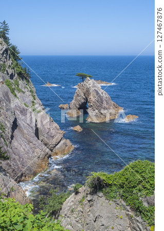Scenery of Uradome Coast in spring Tottori Prefecture Uradome Coast Scenery of Uradome Coast in spring Tottori Prefecture Uradome Coast 127467876