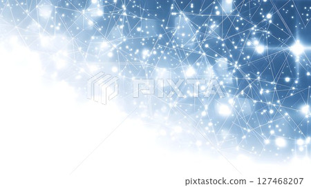 Abstract Blue Network with Glowing Nodes and Lines Abstract Blue Network with Glowing Nodes and Lines 127468207