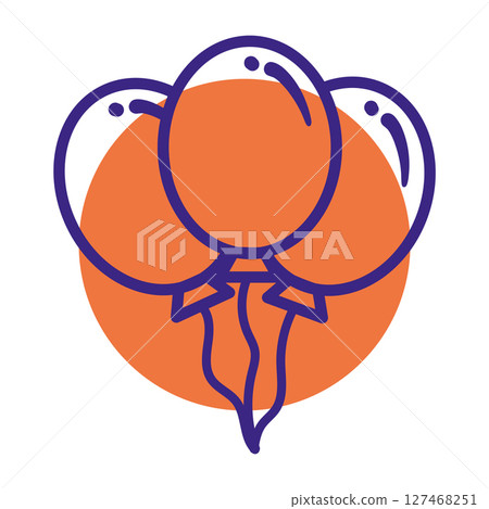 Bunch of party balloons. Vector Bunch of party balloons. Vector 127468251