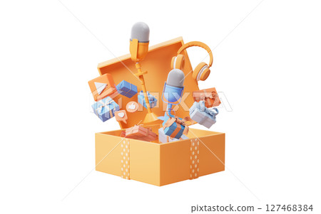 isolated, speaker, speak 127468384