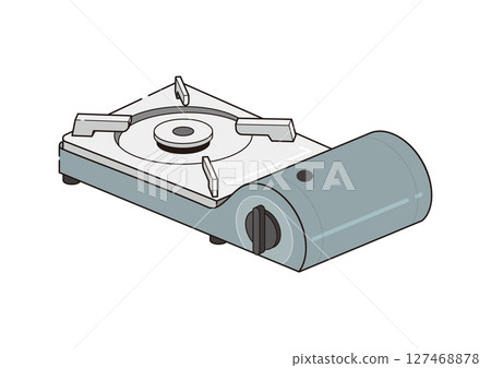 Illustration of a cassette stove 127468878