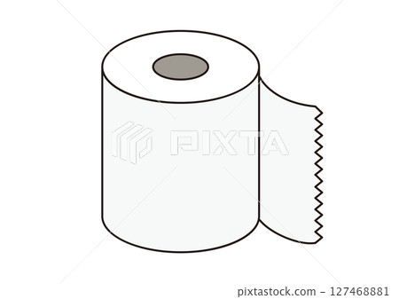Illustration of toilet paper 127468881