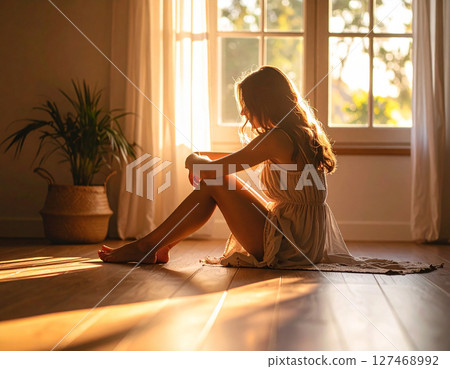 depressed woman 127468992