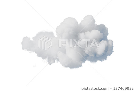 Isolated soft white cloud, 3d rendering. 127469052