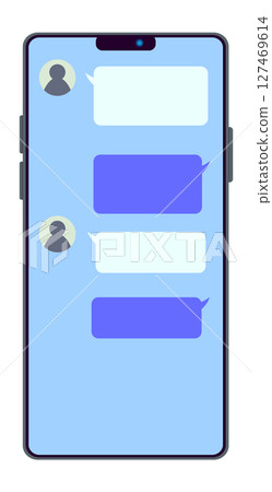 顯示訊息應用程式的智慧型手機插圖 顯示訊息應用程式的智慧型手機插圖 127469614