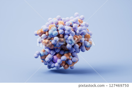 Biological organic protein structure, 3d 127469750