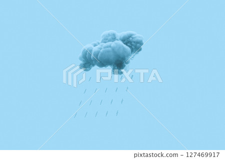 Dark clouds and rain, weather forecast, 3d 127469917