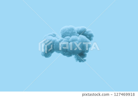 Dark cloud with grey background, 3d rendering. 127469918