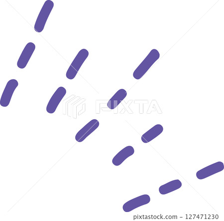 手寫反應紫色虛線 手寫反應紫色虛線 127471230