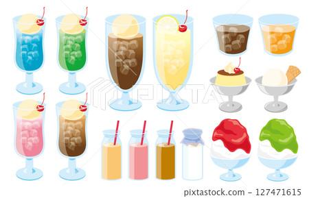 復古飲料插圖 復古飲料插圖 127471615