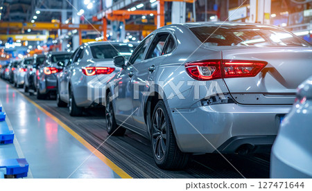 汽車工廠生成AI背景 127471644
