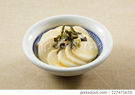 Chinese yam pickled in wasabi and soy sauce Chinese yam pickled in wasabi and soy sauce 127471679