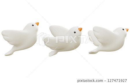 Cartoon Style Pigeon Bird 3D Graphic 127471927