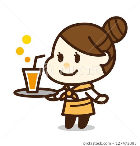 女咖啡廳店員 127472393