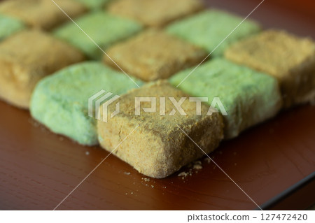 用大豆粉製作的健康自製甜點 127472420