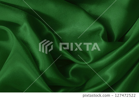 Dark green fabric cloth texture for background and design art work, beautiful crumpled pattern of silk or linen. Dark green fabric cloth texture for background and design art work, beautiful crumpled pattern of silk or linen. 127472522