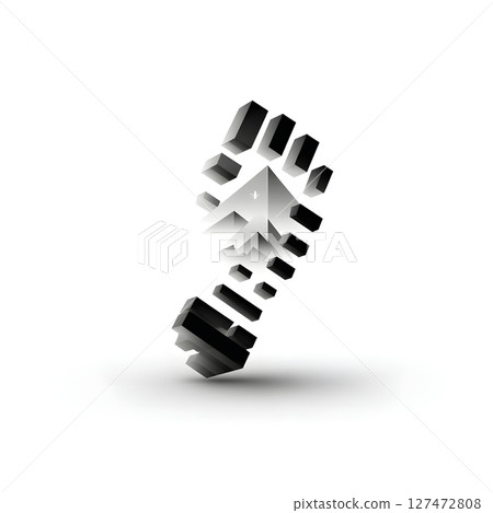 A creative representation of a footprint, symbolizing adventure and exploration. The design features a blend of shadow and light, evoking depth and visual intrigue. 127472808