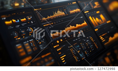 Modern Stock Trading Interface with Graph Data Modern Stock Trading Interface with Graph Data 127472998