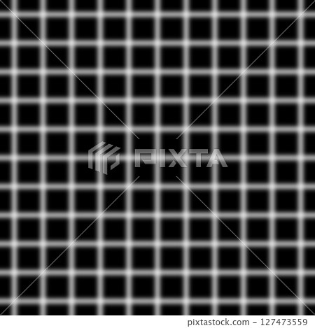 Scintillating grid illusion, an optical illusion. Black dots seem to appear and disappear rapidly at random intersections of the blurred grid. Often considered a variation of Hermann grid illusion. 127473559