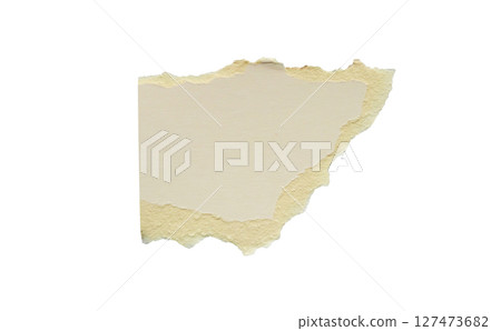 piece of gray paper tear isolated on white background 127473682