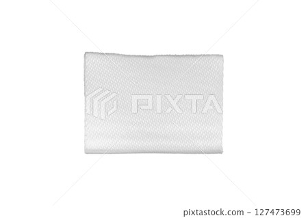 White blank clothing tag label isolated on white background White blank clothing tag label isolated on white background 127473699