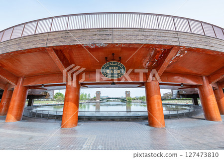 Toyama City, Toyama Prefecture: Fugan Canal Kansui Park on a clear day 127473810
