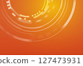 A lively orange backdrop feature interconnected circular shape and smooth line, creating an energetic and modern aesthetic suitable for various design project or digital use. 127473931