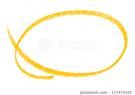 Yellow pencil highlight circle mark isolated on transparent background Yellow pencil highlight circle mark isolated on transparent background 127474105