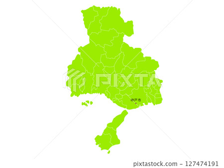 兵庫縣行政區劃地圖 兵庫縣行政區劃地圖 127474191
