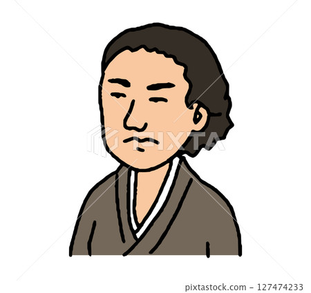 Hand-drawn illustrations of patriots active during the late Edo period 127474233