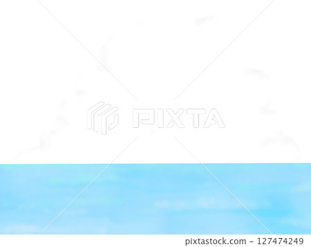 碧海白雲插畫 127474249