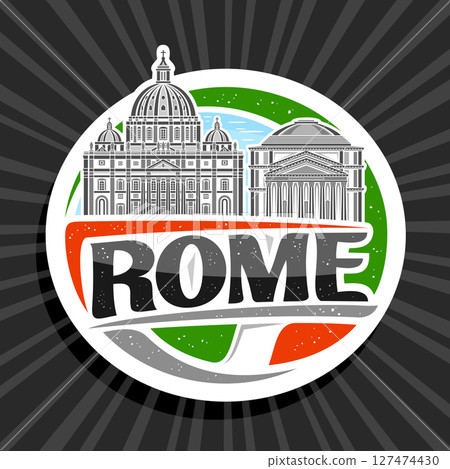 Vector logo for Rome Vector logo for Rome 127474430