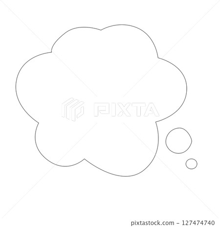 蓬鬆的雲狀語音氣泡圖標 127474740