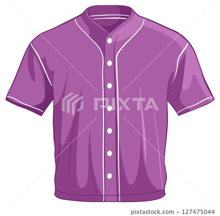 Purple Baseball Jersey Vector Illustration Purple Baseball Jersey Vector Illustration 127475044