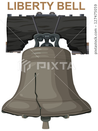 Iconic Liberty Bell Vector Illustration 127475059