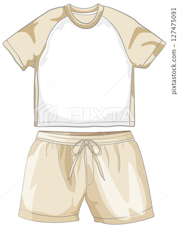 Casual Beige Sportswear Set Illustration 127475091