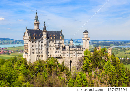 Neuschwanstein Castle in the Bavarian Alps, Germany Neuschwanstein Castle in the Bavarian Alps, Germany 127475594