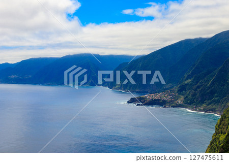 View from Miradouro da Eira da Achada in Ribeira da Janela in Madeira, Portugal View from Miradouro da Eira da Achada in Ribeira da Janela in Madeira, Portugal 127475611