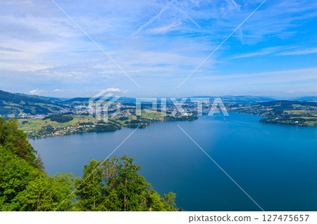 Amazing view of Lake Lucerne, Swiss Alps from Burgenstock resort, Canton of Nidwalden, Switzerland Amazing view of Lake Lucerne, Swiss Alps from Burgenstock resort, Canton of Nidwalden, Switzerland 127475657